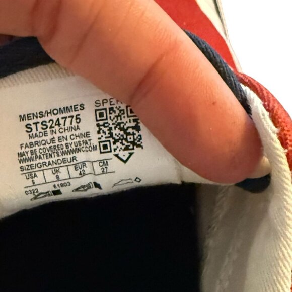 Sperry Mens American Flag Print Canvas Sneakers mens size 9 patriotic - Picture 9 of 12